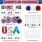 4th of July Decorations, 33PCS Memorial Day Decorations Set with Banner, USA Foil Balloons, Paper Fans, Star Streamer, Hanging Swirls, Pom Poms for Fourth of July Patriotic Red White and Blue